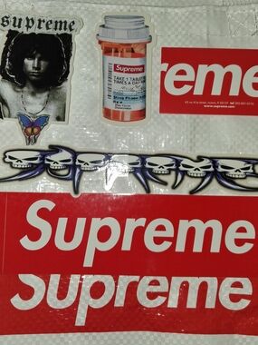 Supreme Sticker Set Jim Morrison Pills Skull Bogo + Miami Store Business Card